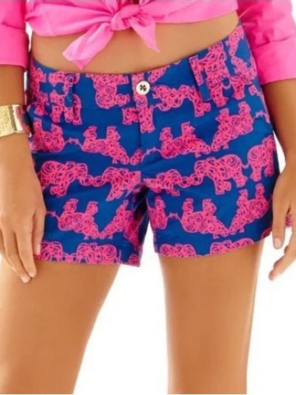 Lilly Pulitzer Callahan Shorts - Pack Your Trunk Pink Elephant